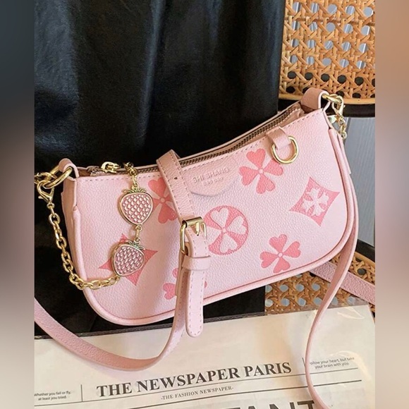 NWOT Pink, Versatile, Casual Cross Body Small Luxury Shoulder Bag Purse - Picture 4 of 8